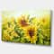 Designart - Bright Yellow Sunny Sunflowers - Large Floral Painting Canvas